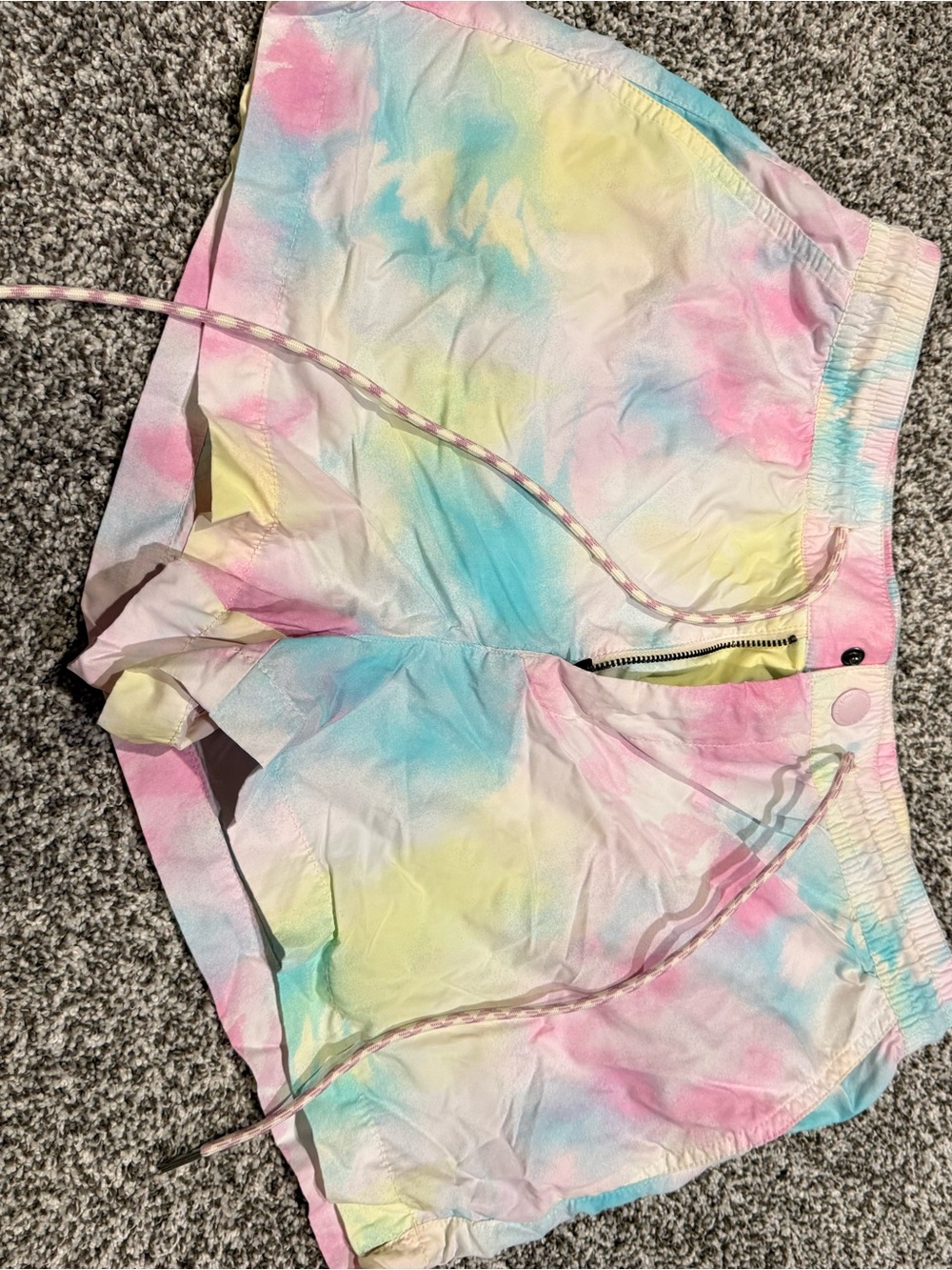 American Eagle Outfitters Pastel Tie-Dye Drawstring Athletic Shorts